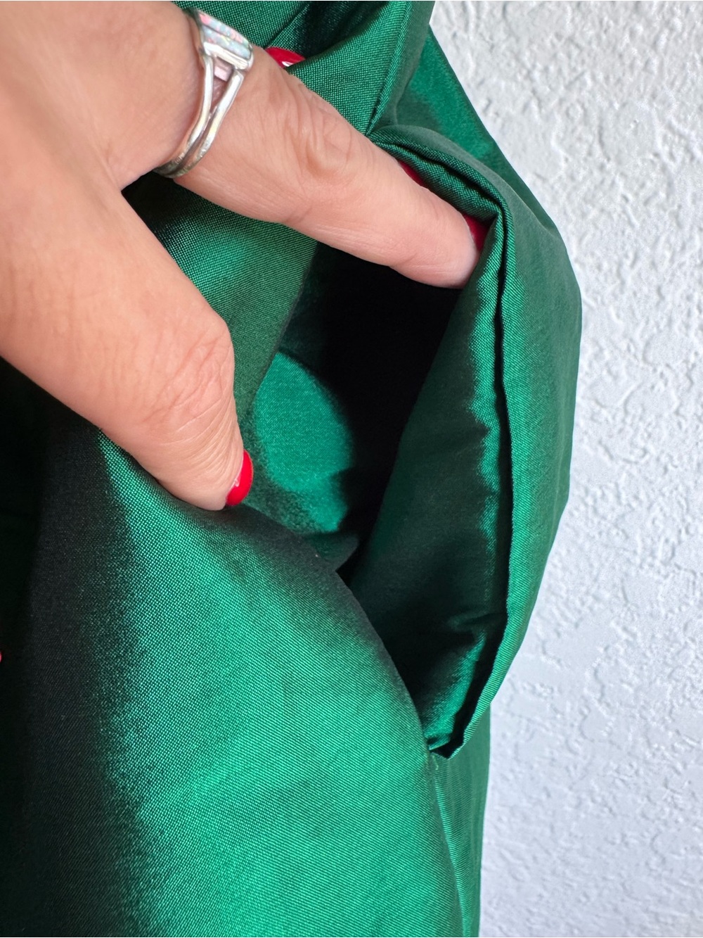 Alfred Sung Emerald Green Satin Bridesmaid Cocktail Dress Style D470 Size 8 - Picture 4 of 8